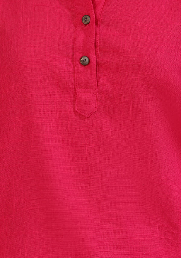 Fuchsia Collared Cotton Co-ord Set
