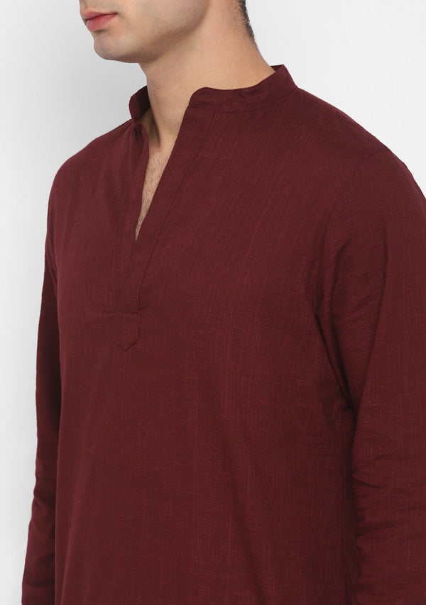 Wine Maroon Cotton Shirt and Pyjamas For Men - unidra.myshopify.com