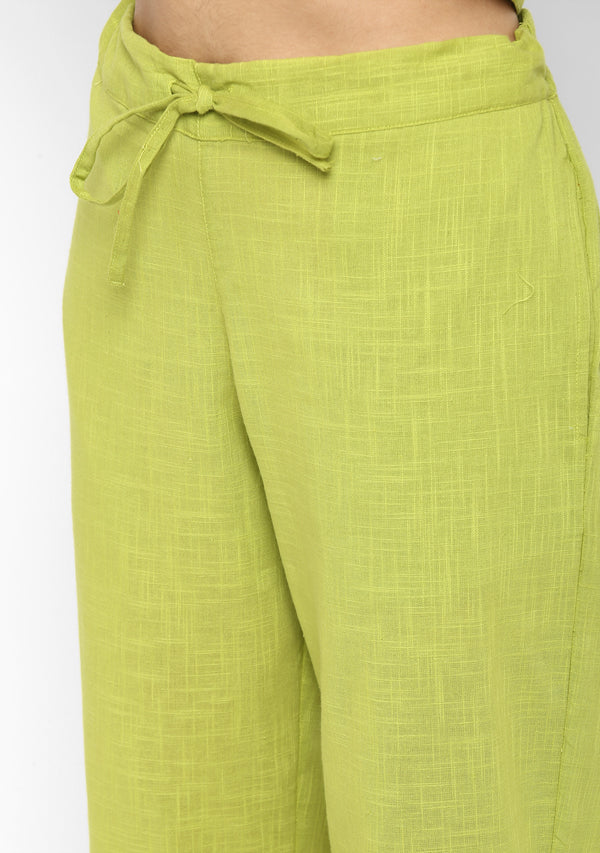 Parrot Green Sleeveless Cotton Yoga Wear - unidra.myshopify.com