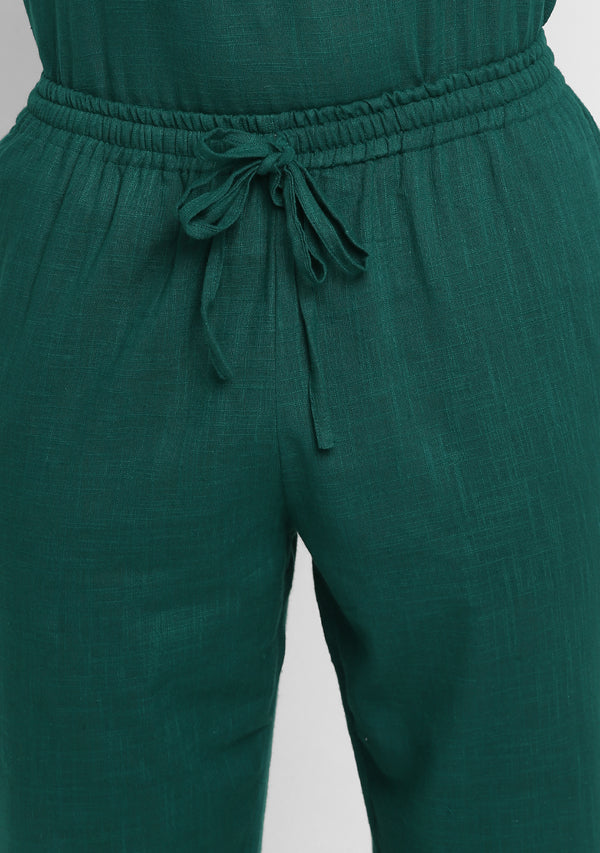 Emerald Green Cotton Shirt and Pyjamas For Men - unidra.myshopify.com