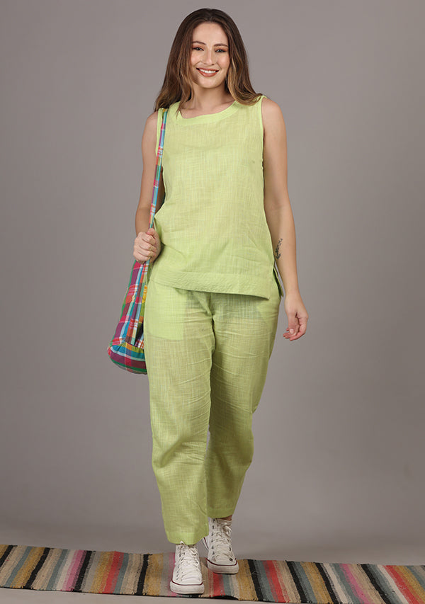 Neon Sleeveless Cotton Yoga Wear
