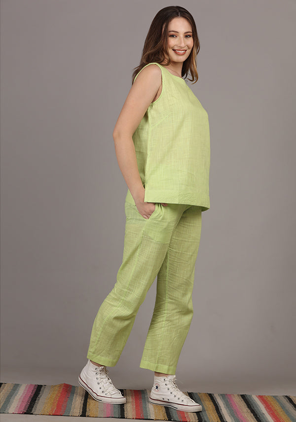 Neon Sleeveless Cotton Yoga Wear
