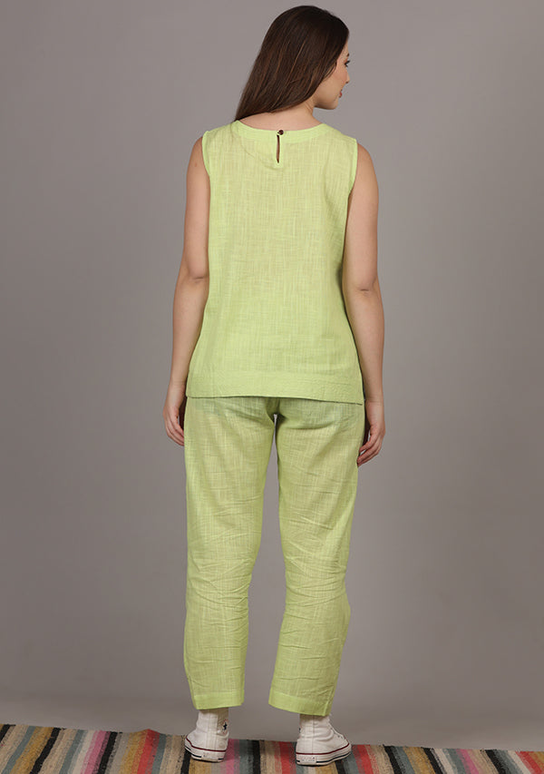 Neon Sleeveless Cotton Yoga Wear