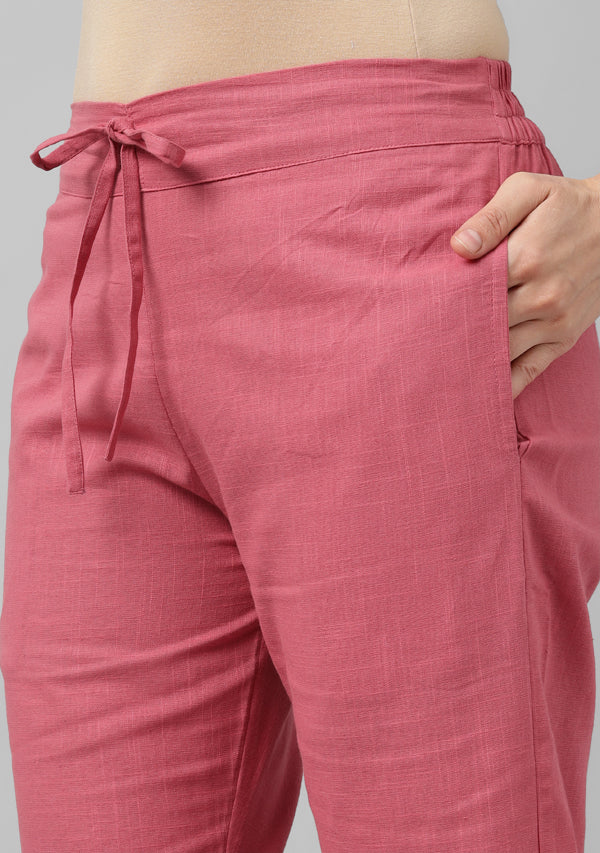 Peach Sleeveless Cotton Yoga Wear