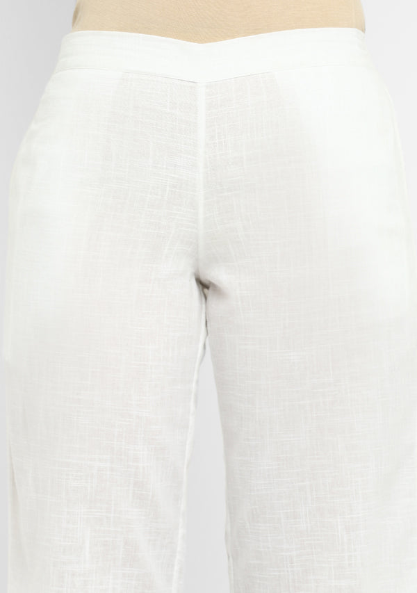 Luxe White Cotton Co-ord Set with a Touch Of Bronze!