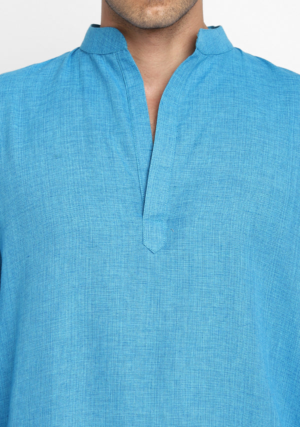Turquoise Cotton Shirt and Pyjamas For Men - unidra.myshopify.com