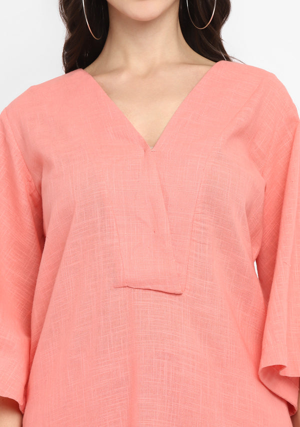 Peach Cotton Co-ord Set