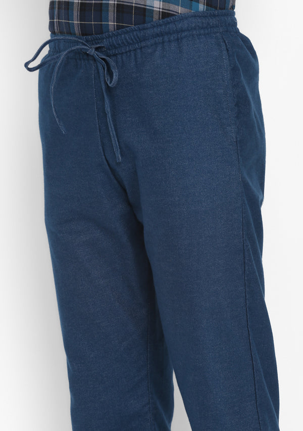 Flannel  Navy Blue  Check Shirt and Pyjamas For Men - unidra.myshopify.com