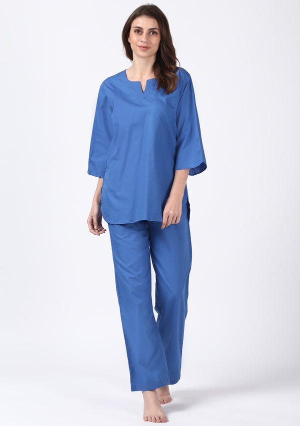 Blue Cotton Night Suit - unidra.myshopify.com