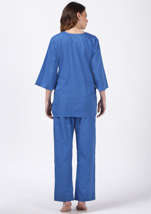 Blue Cotton Night Suit - unidra.myshopify.com