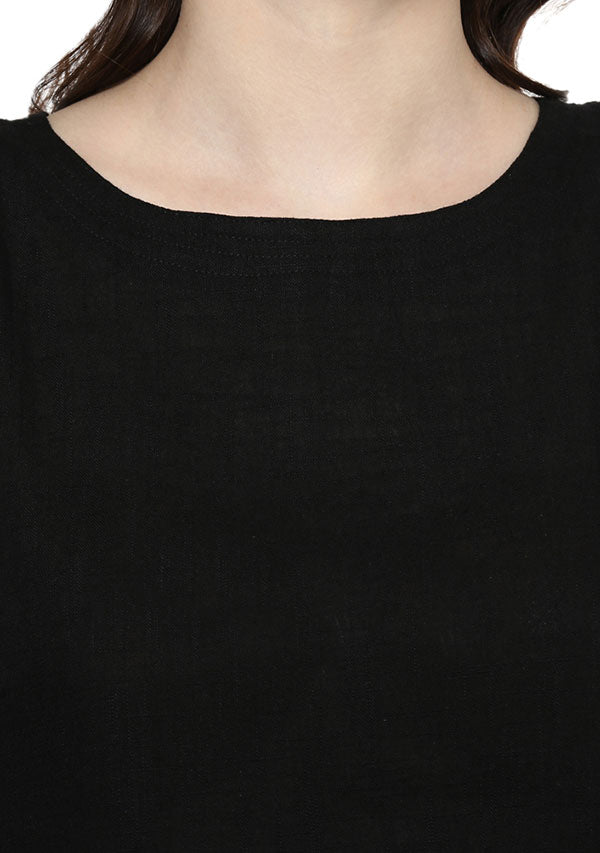 Black Sleeveless Cotton Yoga Wear - unidra.myshopify.com